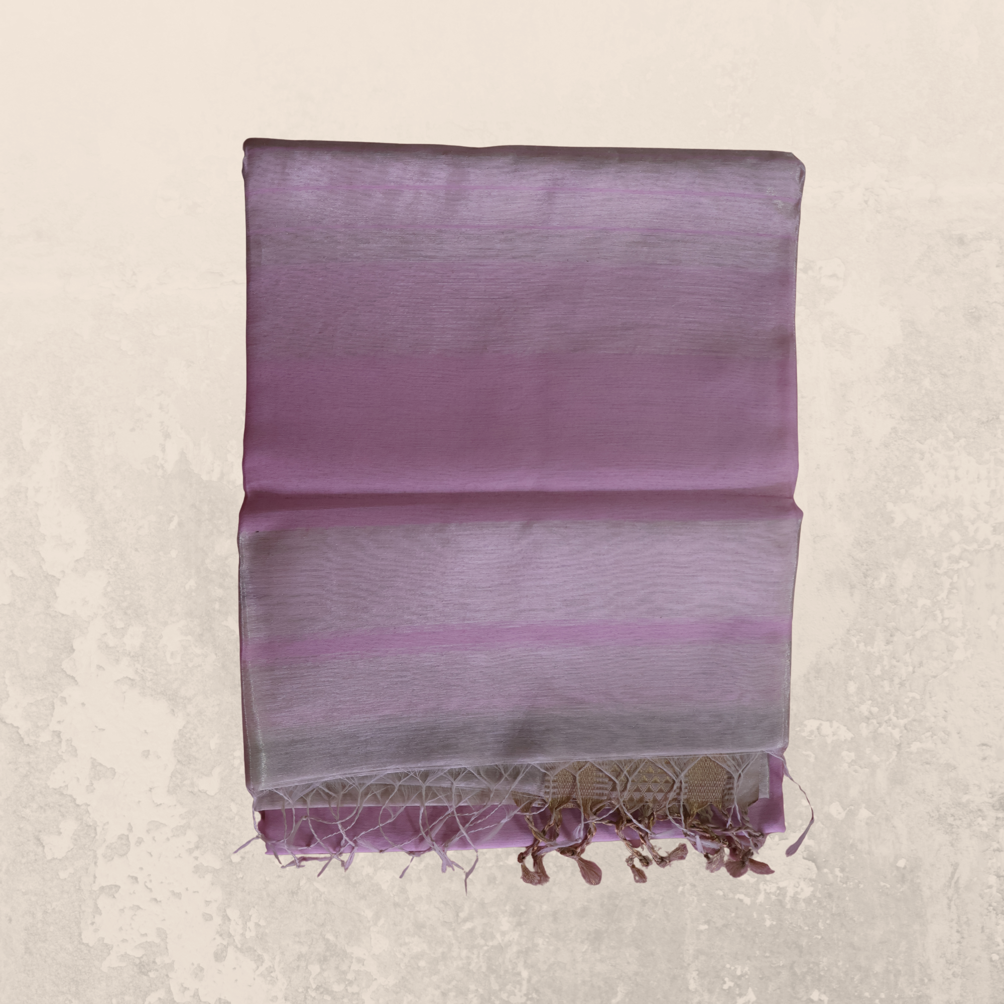 Pastel Pink Tissue Maheshwari Saree with Subtle Zari Border | Lightweight Handwoven Elegance