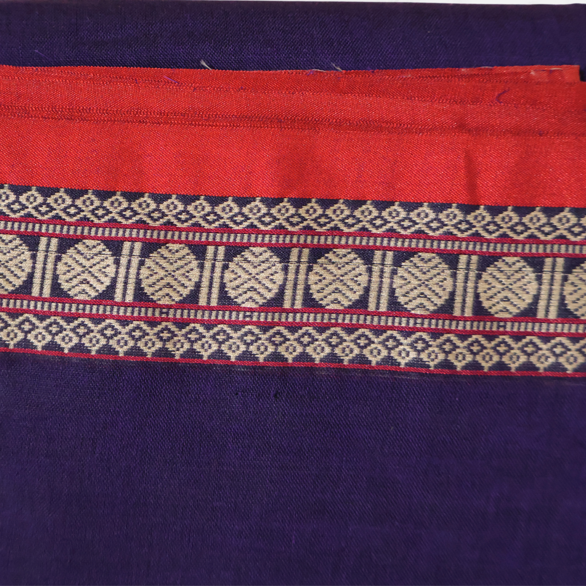 Deep Indigo Blue Narayanpet Cotton Saree with Traditional Woven Border | Handloom Everyday Saree