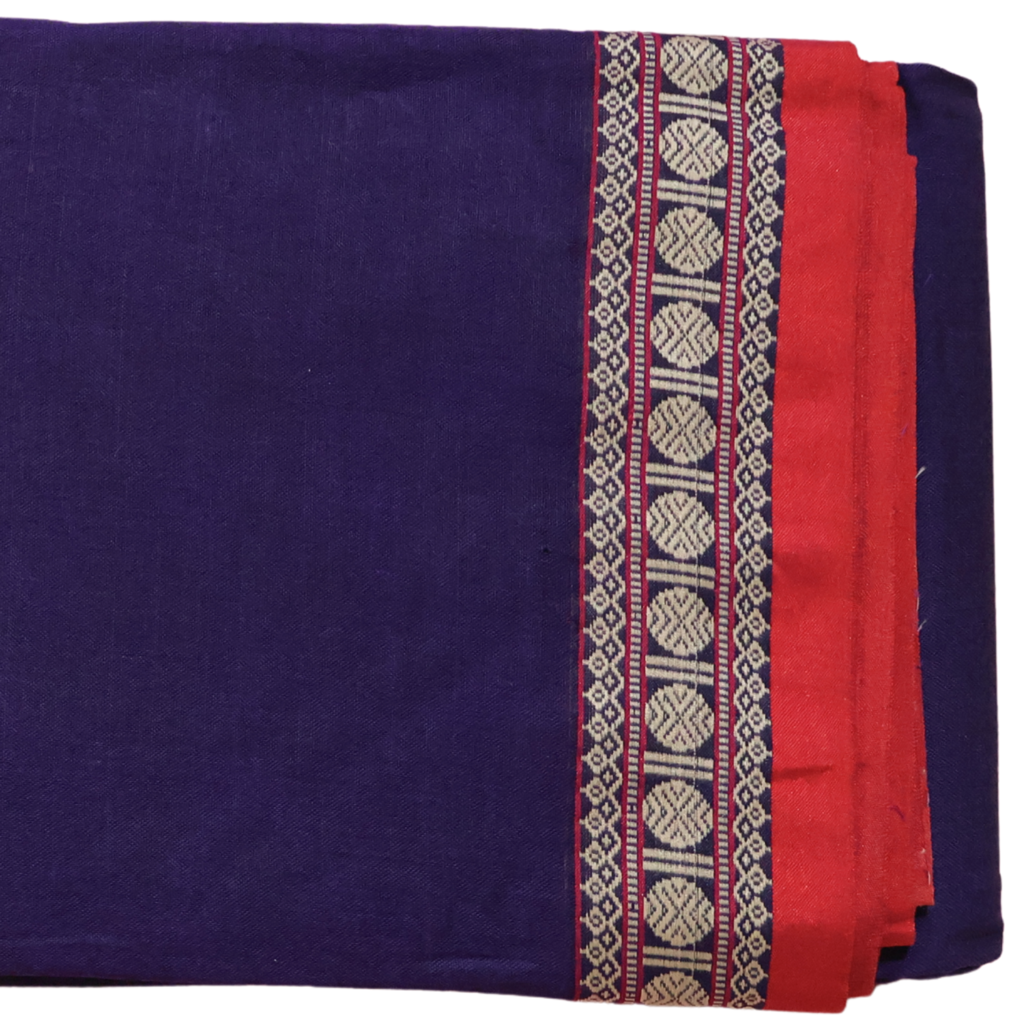 Deep Indigo Blue Narayanpet Cotton Saree with Traditional Woven Border | Handloom Everyday Saree