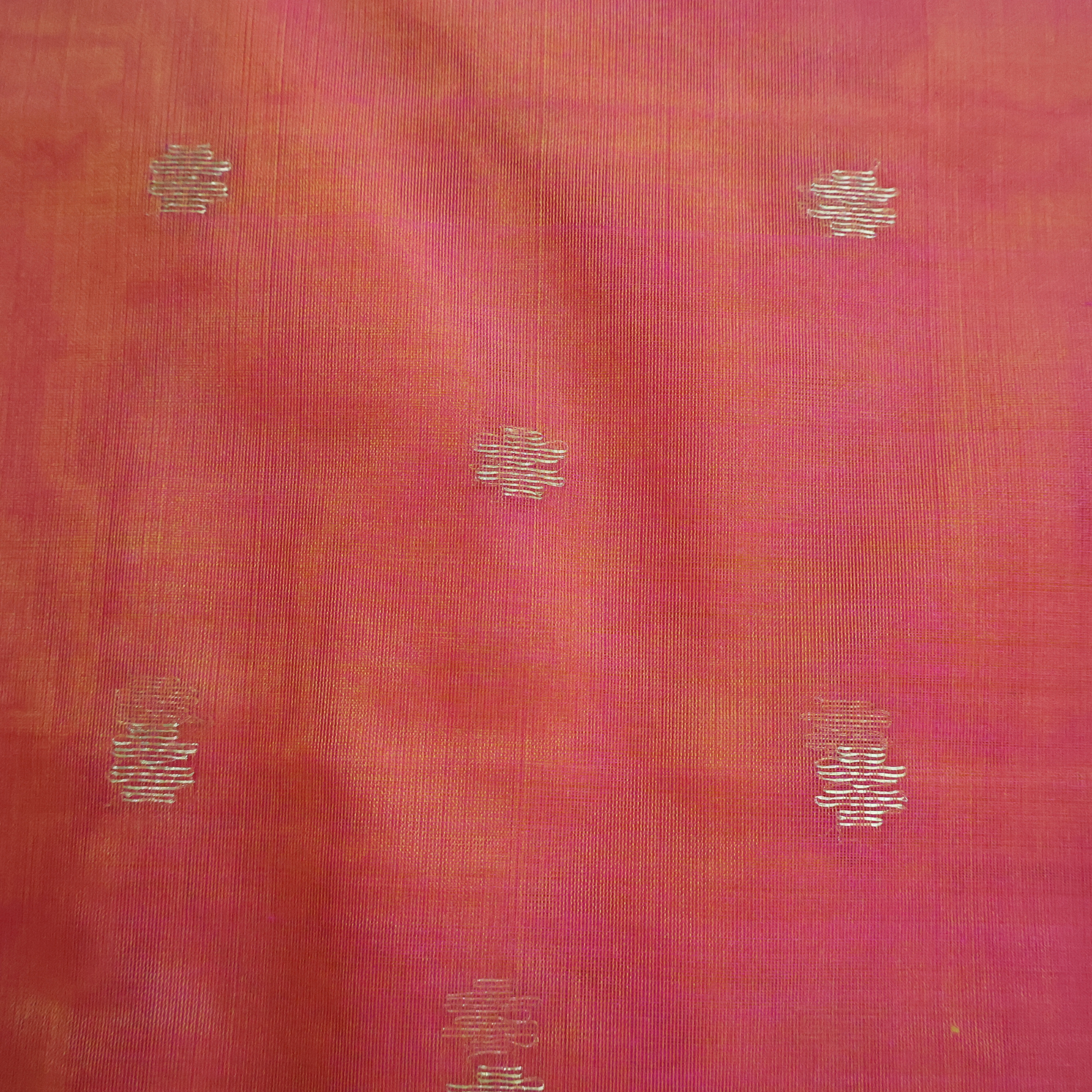 Golden Zari Meenakari Chanderi Silk Saree with Banebar Hand Border & Floral Butti