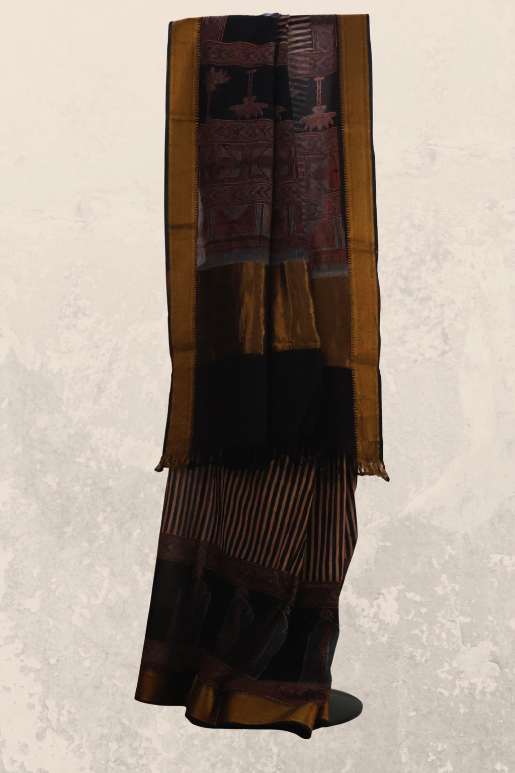 Breathable Ajrakh Cotton Mul Saree for Workwear