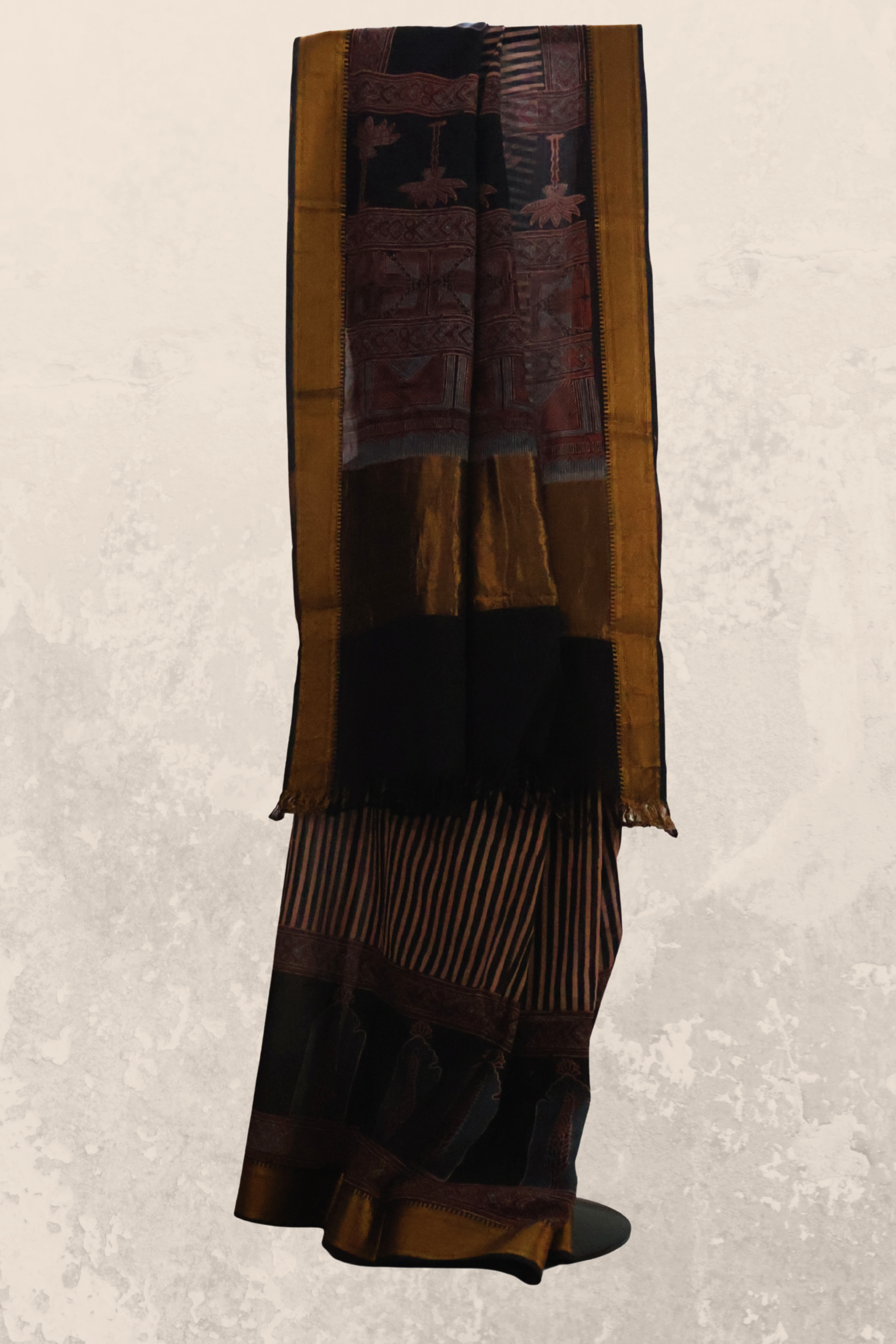 Breathable Ajrakh Cotton Mul Saree for Workwear