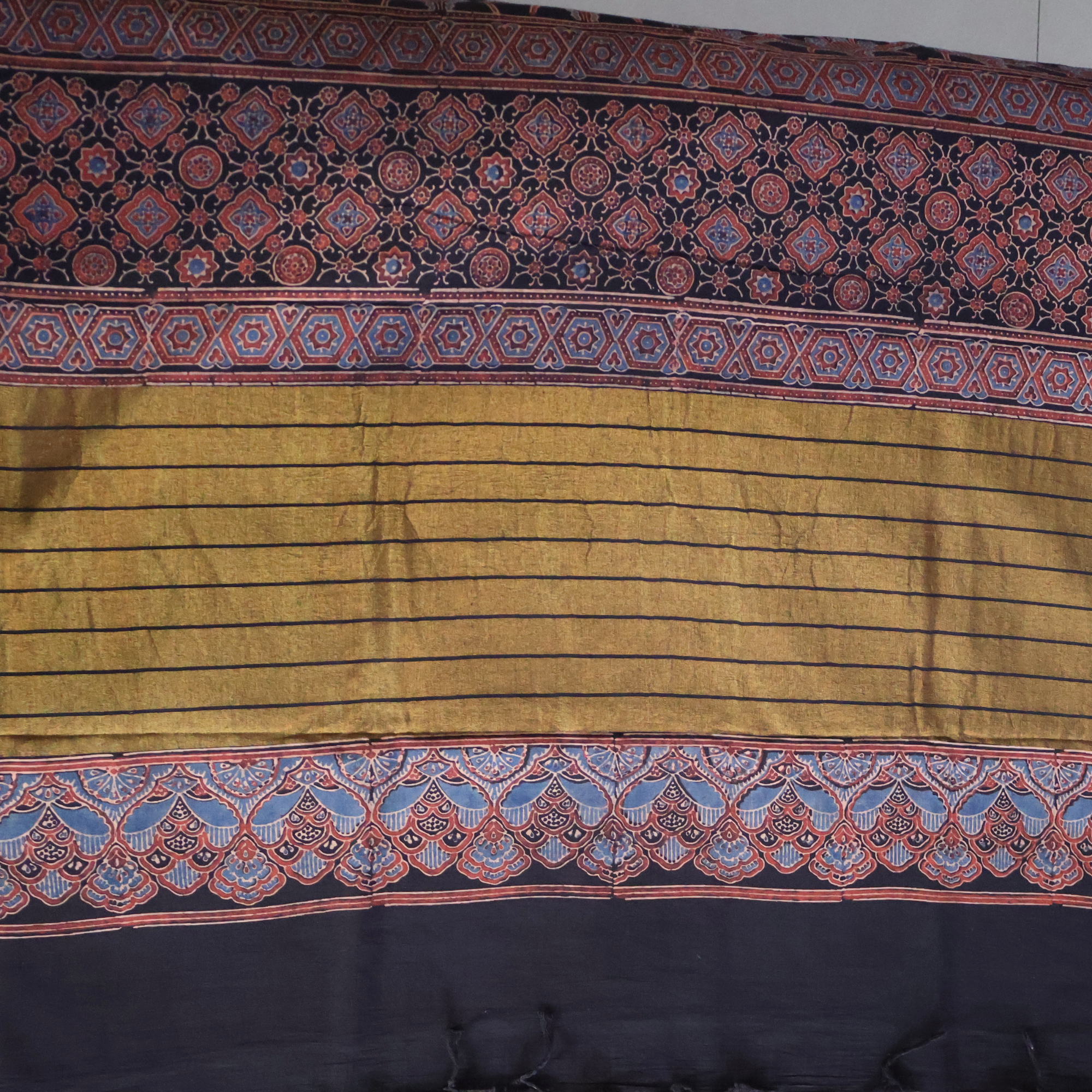 Lightweight Ajrakh Handloom Cotton Saree for Everyday Wear